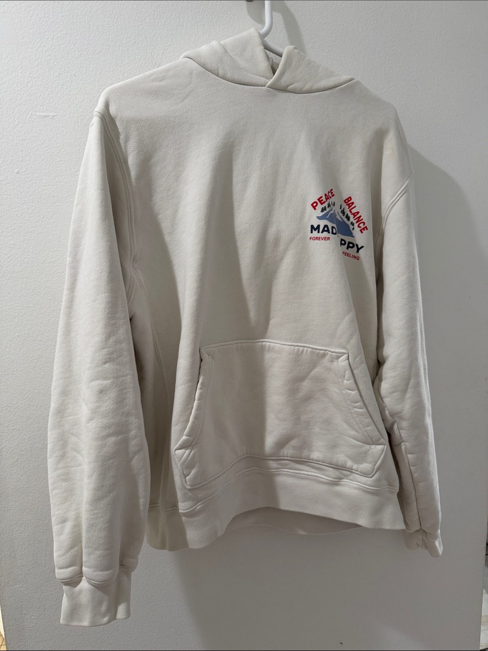 Madhappy Cream Crewneck Sweatshirt peace balance